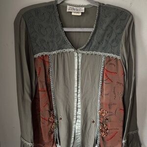Women's vintage jacket type blouse
